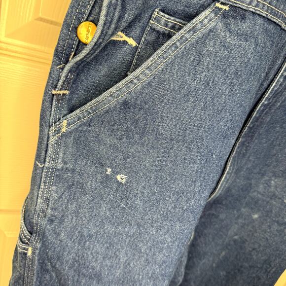 Vintage Carhartt Denim Coveralls Unlined 34x30 - Picture 4 of 11